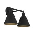 thumbnail image 5 of Trade Winds Marco 2-Light Bathroom Vanity Light in Matte Black, 5 of 5