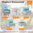 thumbnail image 3 of 8-Seat Modern Patio Furniture Set with Swivel Rocking Chairs, Thick 4″ Cushions, Dual-Strand Wicker Rattan, Rust-Resistant Steel Frame – Outdoor Conversation & Modular Sectional,Blue, 3 of 9