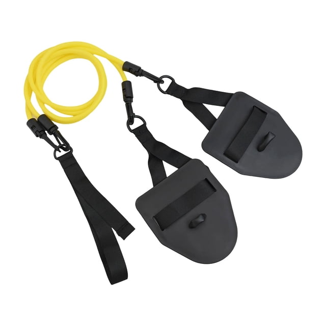 GLFILL Simulation Swimming Exercise Land Armstrength Work Out Fitness Resistance Band Hand Webbed Paddle Swimming Forging With Paddles Yellow 20lb