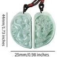 thumbnail image 3 of Jade Dragon And Phoenix Couple Necklace,Certified Emerald Green Jade Dragon And Phoenix Couple Necklace(Set of 2,Genuine Certificate), 3 of 6
