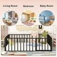 thumbnail image 2 of DreamBuck Full Montessori Floor Bed with Safety Fence and Door, Metal Floor Bed Frame, Minimalist Versatile Floor Bed for Boys, Girls, Full Bed Frame for room, Playroom, 2 of 7