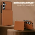 thumbnail image 7 of Allytechgroup Wallet Case for Samsung Galaxy A15, Built-in Card Holder & Shoulder Strap & Wrist Strap Slim Shockproof Protective Full Body Cover Bumper for Samsung Galaxy A15, Brown, 7 of 7