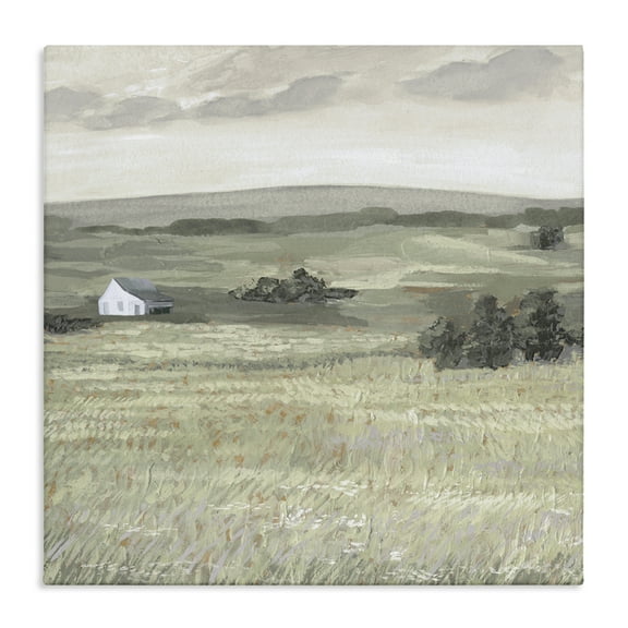 Stupell Industries Scenic Country Landscape Landscape & Nature Painting Wrapped Canvas Art Print Wall Art, 17 x 17