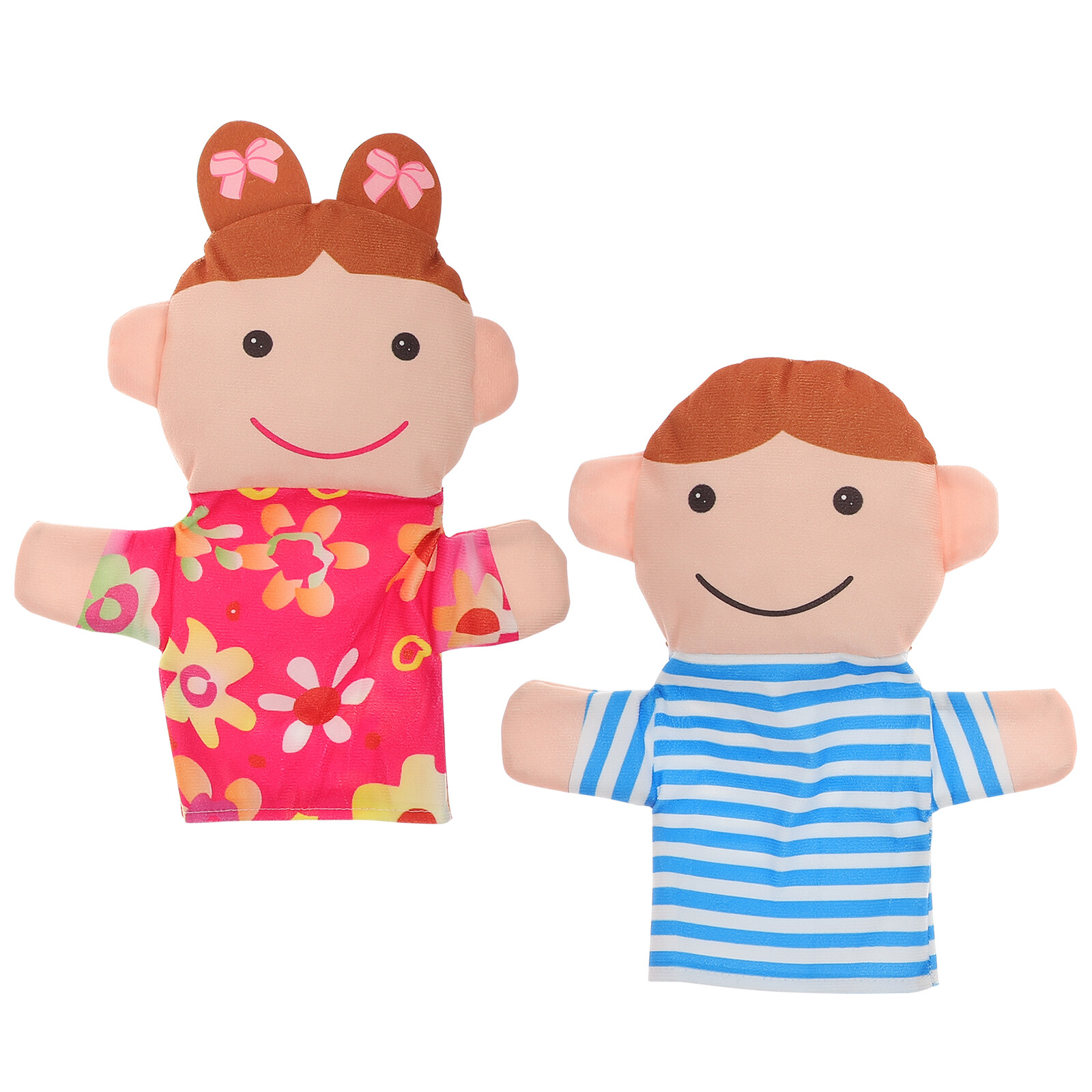 2pcs Family Members Hand Puppets Educational Stuffed Hand Puppet for