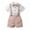 Pink, variant on Little Boys Gentleman Outfits Suits Set Infant Short Sleeve Shirt+Suspender Pants+Bow Tie Overalls Clothing Set Kids Colorful Clothes Light Blue 3-4 Years