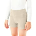 thumbnail image 4 of ZQUUVOU Kids High Waist Bike Shorts Slimming Spring Summer Activewear Shorts with Pocket Yoga Shorts for Boys Girls Beige, 4 of 6