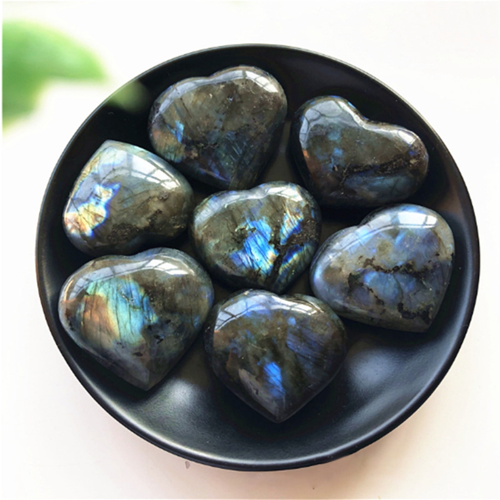 Labradorite "heart" Palm Worry StonesIntuition for positive change 