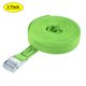 thumbnail image 1 of Correa de sujeción con hebilla de camión Uxcell de 2.44 pies, Polipropileno Verde, 2 paquetes, 1 of 5