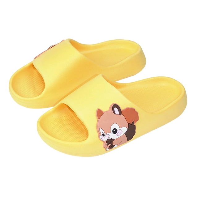 Zapatillas de Suela Suave Unisex Niños de Moda Casual Verano Espesado Reversible Casa Baño