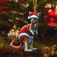 thumbnail image 2 of 2D Animal Ornaments for Christmas Tree Fashion Hanging Xmas Decorations for Indoors Home Holiday Crafts Party Supplies Christmas Decor Kangaroo 3.1in, 2 of 9