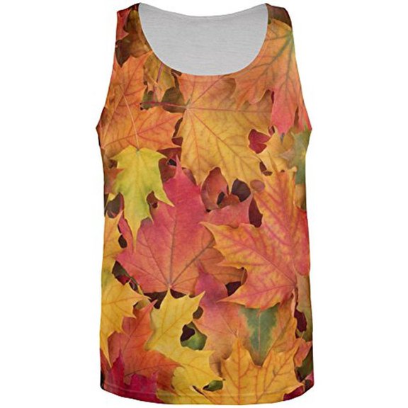 Fall Leaves All Over Adult Tank Top - 3X-Large