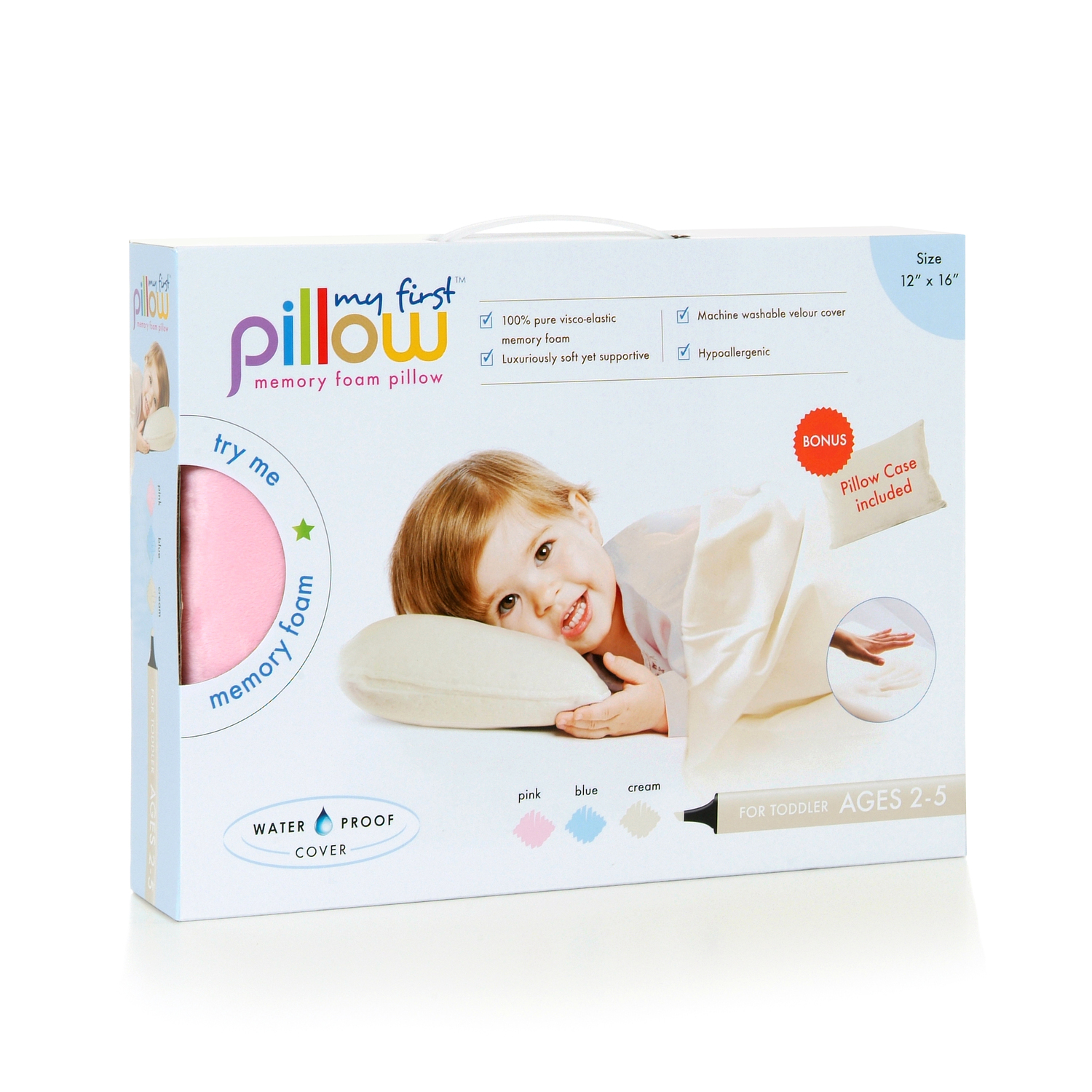 My First Toddler Pillow w/ Free Pillow Case