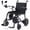 1 Batteries + Bluetooth + Rear Control, variant on 25.5lbs Carbon Fiber Electric Wheelchair for Adults, Lightweight Foldable Power Wheelchair with Dual Batteries, Portable Motorized Travel Wheelchairs, Airline Approved, Black