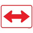 thumbnail image 1 of SignMission A-1824-24310 18 x 24 Po Panneau en Aluminium - Flèche Bidirectionnelle&44; Rouge & Blanc, 1 of 1