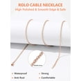 thumbnail image 5 of Silvora Rose Gold Plated Chain Necklace for Women Men, 2mm Stainless Steel Necklace for Pendant Gift Jewelry, 28 Inches, 5 of 8