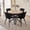 Black Comfortable Chairs, variant on 5 Piece Round Dining Table Chairs Set for 4 - Mid-Century Modern Oak Kitchen Table with 4 Blue Velvet Chairs, Coffee Table & Chair with Black Metal Legs for Dining Living Room, Apartment