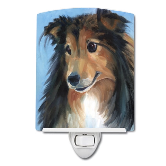 Caroline's Treasures 7395CNL Sheltie Good Boy Ceramic Night Light, 6x4x3", multicolor