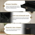 thumbnail image 5 of Harper & Bright Designs Tall Wood Bookshelf, Bookcases with 2 Glass Doors and Drawers, Storage Bookcase with LED Lighting and Open Shelves, Black, 5 of 15
