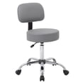 thumbnail image 1 of Boss Office Products Tabouret Médical en Vinyle à Dossier Mi-Haut Gris, 1 of 10