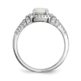 thumbnail image 2 of Sterling Silver Rhodium-Plated Cz And Lab Created White Opal Ring (Size 6) Made In China qr6758-6, 2 of 4
