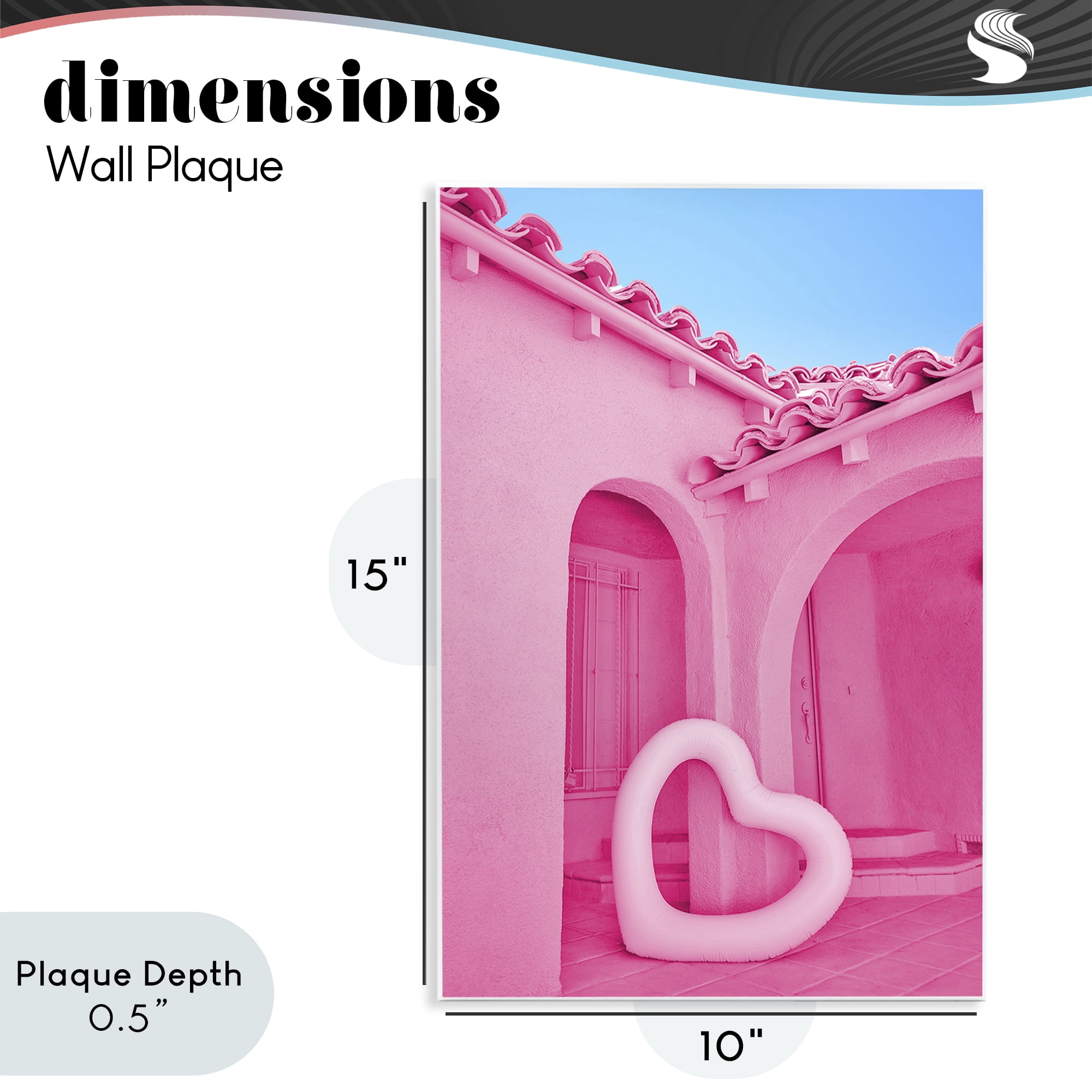 Stupell Industries Pink Pop Heart at Villa Wall Plaque Art, design by LISH Creative