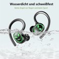 thumbnail image 4 of Auriculares deportivos Bluetooth 5.3, estéreo inalámbrico en la oreja con micrófono HD, auriculares con cancelación de ruido de graves profundos, 50 horas de reproducción con estuche de, 4 of 7