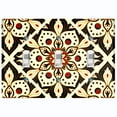 thumbnail image 1 of Metal Light Switch Plate Cover Red Yellow Mandala Flower Tile Pattern MDL028, 1 of 13