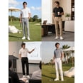 thumbnail image 3 of Mens Golf Pants Stretch Work Dress Pants 30"/32" Quick Dry Lightweight Casual Comfy Trousers with 3 Pockets, 3 of 7