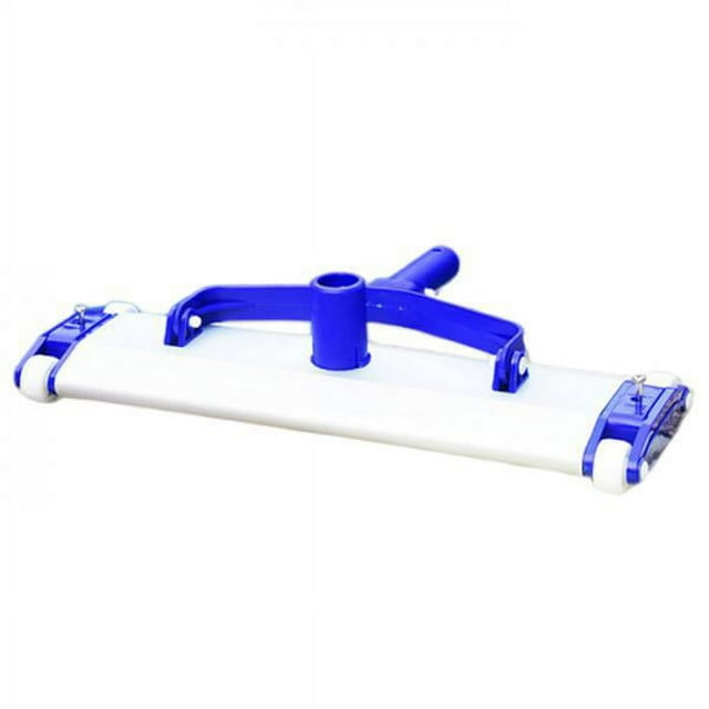 Aspirador de piscina con cepillo de ruedas Cepillo de limpieza inferior Suministros de limpieza profesion Fácil de instalar, manija extraíble 18 pulgadas
