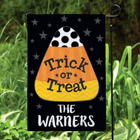 Personalized Candy Corn Family Garden Flag