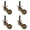 Antique__Brass (4 pk), variant on Set Of 4 1-1/4" Solid Br360° Swivel Caster Wheels 300 Lb Load Capacity Heavy Duty & Floor Safe Replacement For Chairs Tablesniture Polished Lacquered Finish