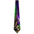 thumbnail image 3 of Music Ties Mens Mardi Gras Saxophone and Mask Necktie by Three Rooker, 3 of 3