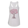 thumbnail image 2 of Wild Bobby Breast Cancer Awareness Pink Tree Words of Encouragement Breast Cancer Awareness Women Racerback Tank Top, White, Small, 2 of 6