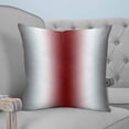 thumbnail image 4 of 14x14 Pillow Covers Set of 2, Red Grey White Throw Pillow Covers Decorative Couch Cushion Case, Farmhouse Ombre Color Modern Simple Microfiber Square Pillowcases for Bedroom Car Living Room, 4 of 7