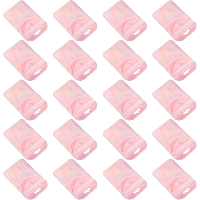 PinesC 100 Pcs Zipper Bags Ziers for Jewelry Earrings Storage Bags Small Jewelry Bags Zipper Closure PVC Material Prevent Scratching