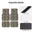 thumbnail image 4 of Yiaed Daisies Flowers Print Carpet Floor Mats for Cars, Auto Accessories Front & Rear Car Floor Mats Car Floor Foot Mat Sets of 4 Pieces, 4 of 7