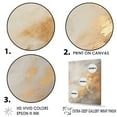 thumbnail image 3 of Designart "Magic Of Gold And White Marble Geode IV" Abstract Marble Floater Framed Canvas Wall Art, 3 of 5