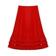 thumbnail image 1 of Sxiwei Jupe Patineuse Plissée Unie pour Filles Enfants Jupe Active Robe Tutu de Danse pour Patinage Artistique Tenue de Danse Jupes de Ballet Rouge 14, 1 of 7