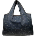 thumbnail image 4 of Wrapables Large Foldable Tote Nylon Reusable Grocery Bag, 3 Pack, Midnight Madness, 4 of 7