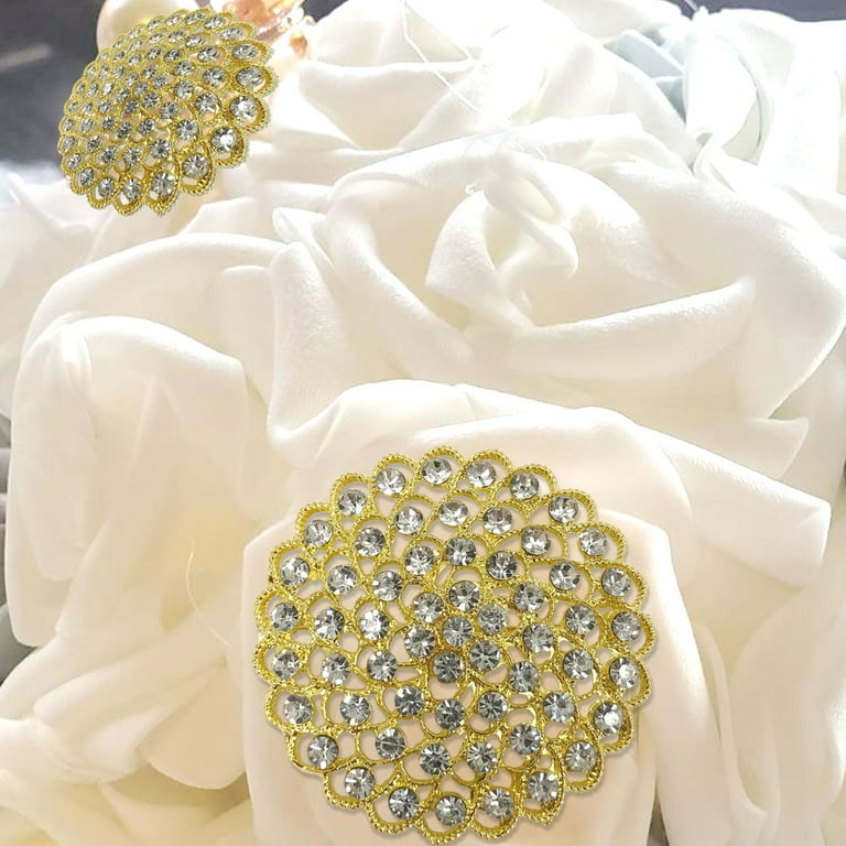 Diamond Flower Sash Pin
