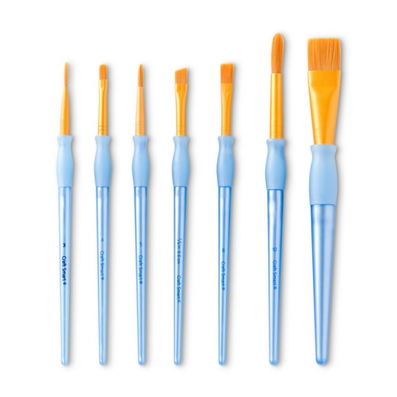 Golden Taklon Flat 7 Piece Brush Set by Craft Smart®