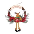 thumbnail image 1 of Naiovety Guirnalda de puerta de Navidad con muñeca, decoración de Navidad, adorno colgante, decoración navideña, guirnalda, puerta, colgantes de Kits de decoración para fiestas ciervo L Naiovety HA008709-06, 1 of 6