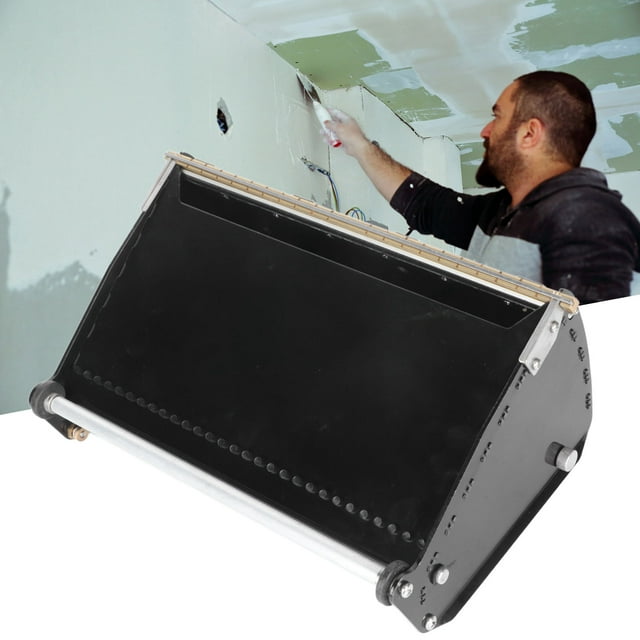 Drywall Flat Finishing Box, Wallboard Mud Compound Putty Powder Finishing Box Tool, Aluminum Finishing Mud Box for Plasterboard, Wallboard, Sheetrock, Finishing Flat Box