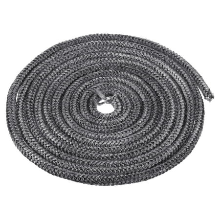 

Uxcell 13.12ftx0.31inch Fiberglass Rope Round Braided Rope High-Temperature Stove Gasket Seal for Boiler Furnace Black