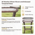 thumbnail image 4 of PARKWELL 6 Pieces Outdoor Patio Furniture Set,Luxury 6" Thick Conversation Set with Swivel Glider Chairs,All-Weather Seating Furniture Set for Backyard Deck, Brown/Red, 4 of 17