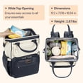 thumbnail image 5 of BabbleRoo Widetop Waterproof Diaper Backpack with Insulated Bottle Pockets, Vegan leather- Blueberry Cream, 5 of 10