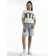 thumbnail image 2 of No Boundaries Boxy Cropped Graphic Tee with Short Sleeves, Women's, 2 of 5