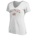 thumbnail image 2 of Women's White Miami Dolphins Floral Arch T-Shirt, 2 of 3