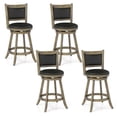 thumbnail image 1 of Gymax Swivel Bar Stools w/ Solid Rubber Wood Frame Set of 4 for Kitchen Island, 1 of 10