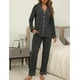 thumbnail image 5 of Conjunto de pijama ZMJ, camisa de manga larga y pantalones de pijama para mujer, 5 of 7